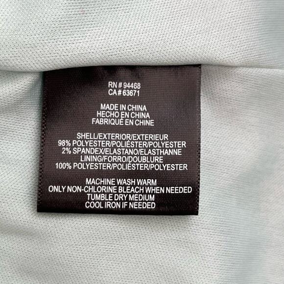 BCBG Paris Tie-Back Chiffon Floral Print Mini Tiered Dress Blue Pink, Size Small - Picture 11 of 11